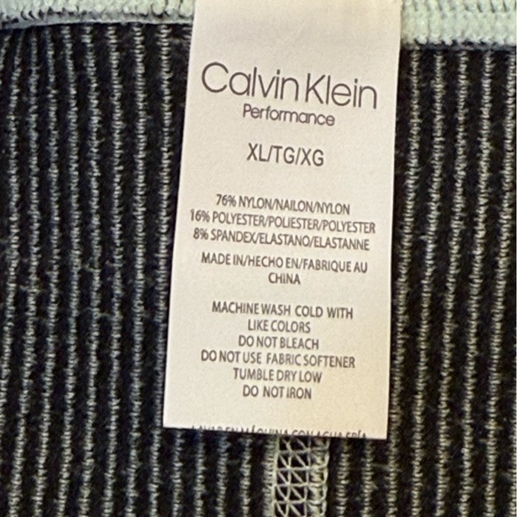 Calvin Klein Performance Ribbed Shorts - Mint and Black - Picture 2 of 7